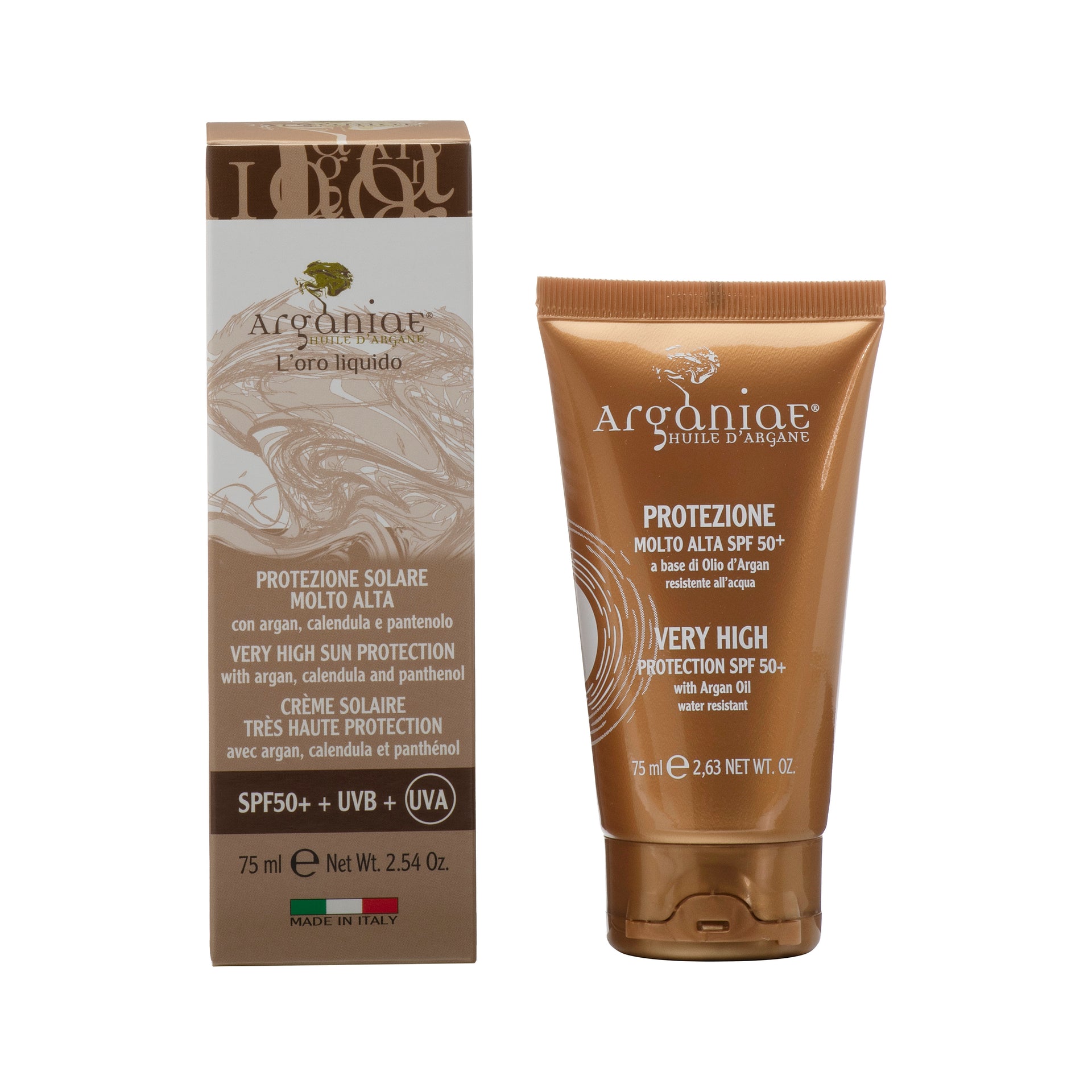crema solare altissima protezione Crema Solare con Olio di Argan 50+
