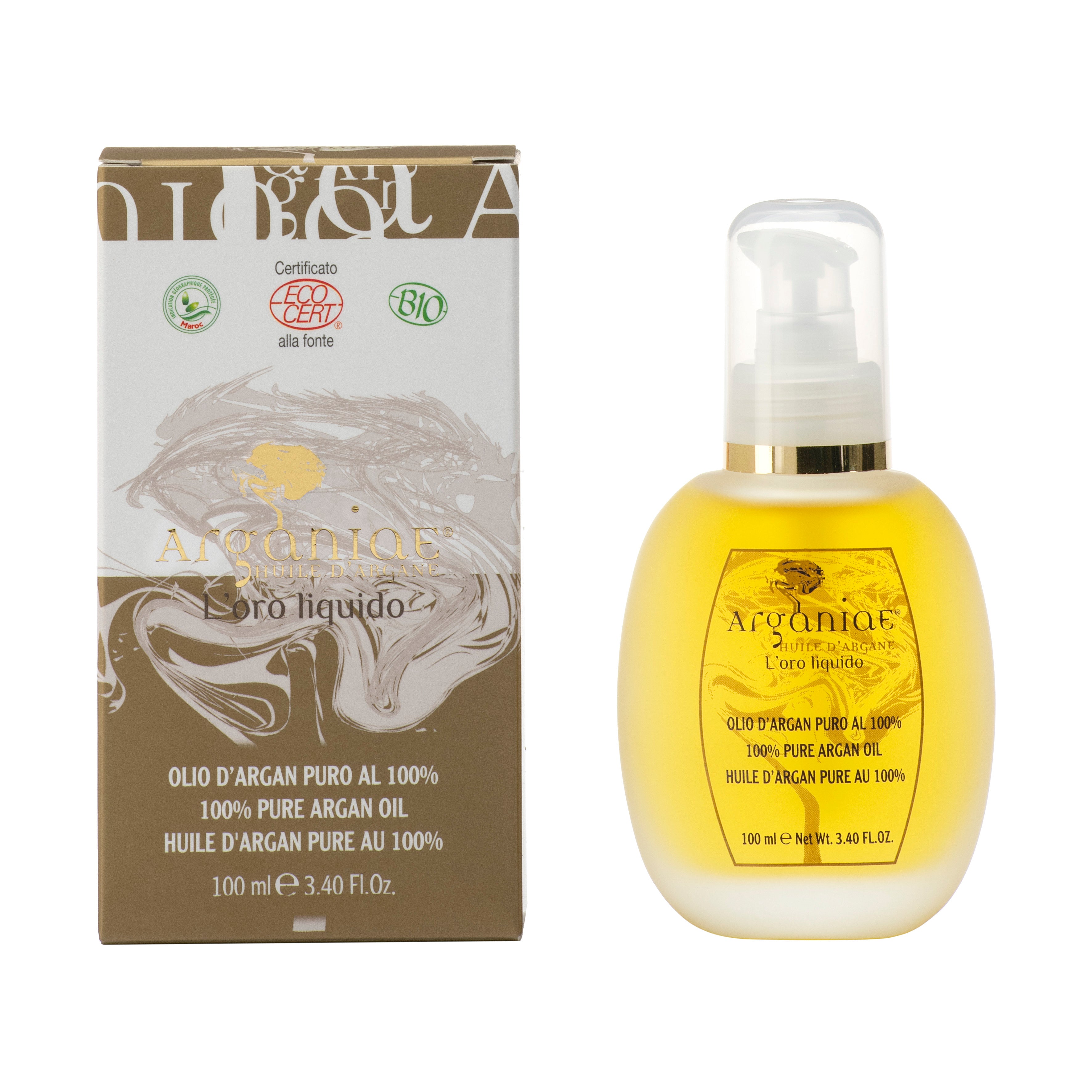 美容液 Arganiae100% Pure Argan Oil 100ml 100% Pure Argan Oil for Face Body and Hair | Arganiae