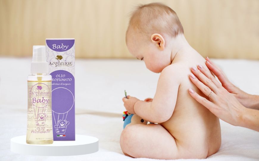olio da massaggio per neonati e bambini |Arganiae